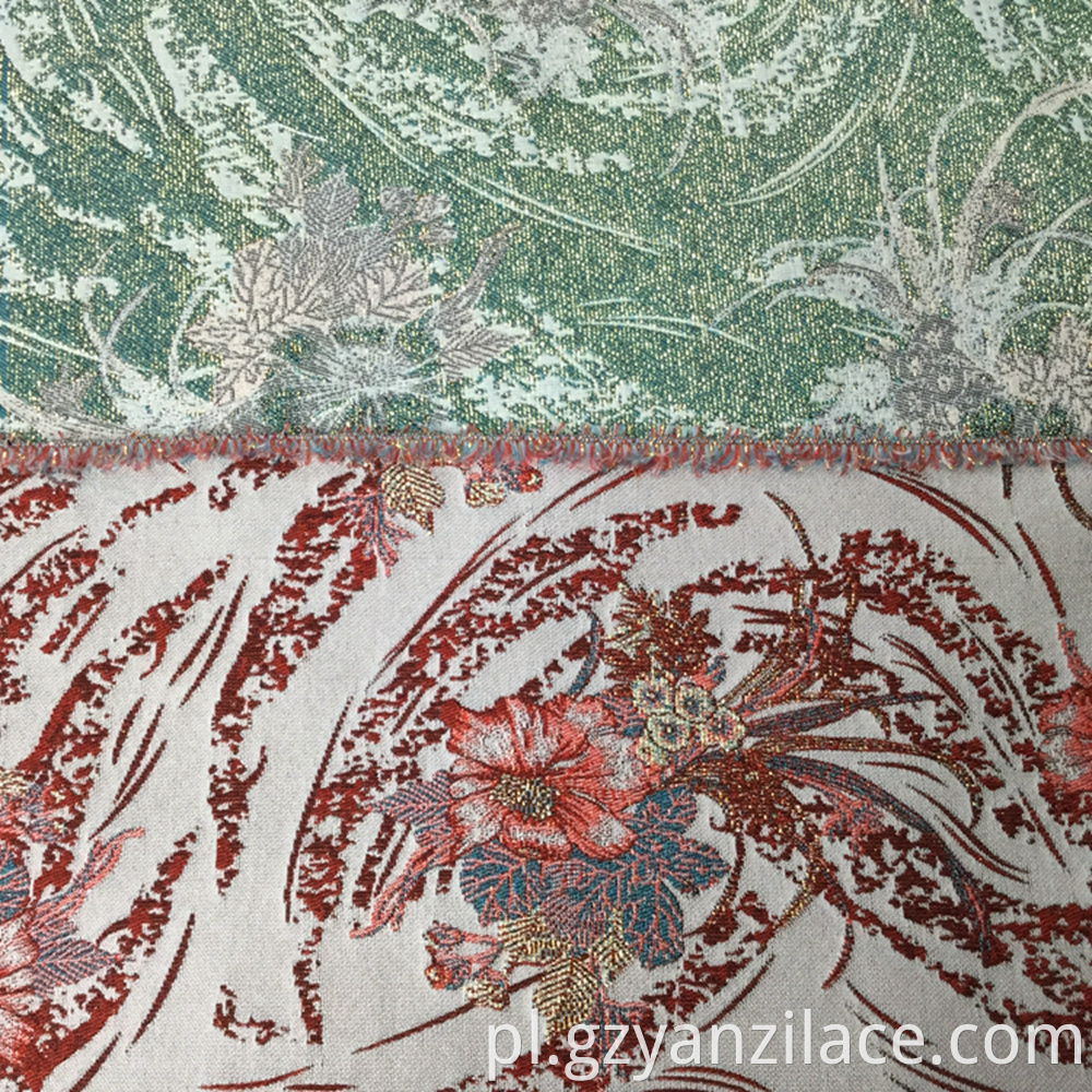 Green Knit jacquard Textile Polyester Fabric